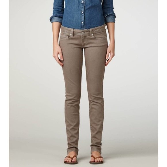 AMERICAN EAGLE Taupe Stretch Skinny Khaki Jeans - Picture 1 of 7